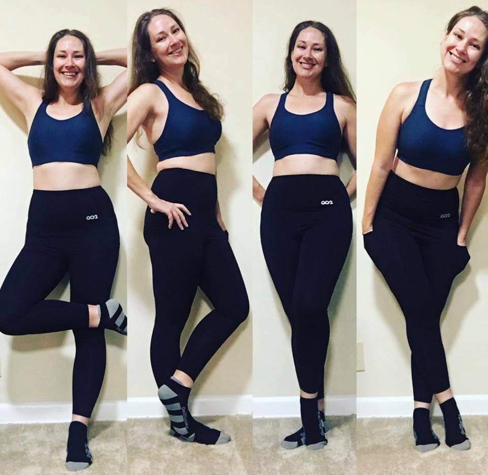 Go 2 Socks - Wholesale Athletic/Lounge Leggings - Women's - Compression Leggings|High Waist Tummy Control Pockets Black3