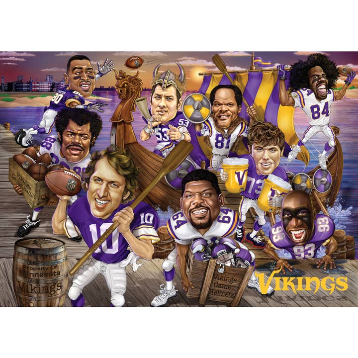 Masterpieces Puzzles - Wholesale Puzzle - Adult - Minnesota Vikings - All Time Greats 500 Piece Puzzle1