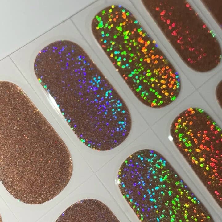 Holo Holo Pink/Nude Super Jellies DIY Semi Cured Gel Nail Wrap for wholesale by Personail