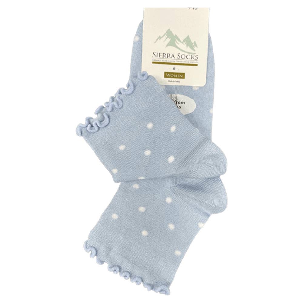 Sierra Socks - Wholesale Socks - Women's - Women's Rayon Quarter High Socks - in 4-Pair or 2-Pair Packs with Fun Lettuce Edge Ruffle Socks for Women, Girls and Teens4