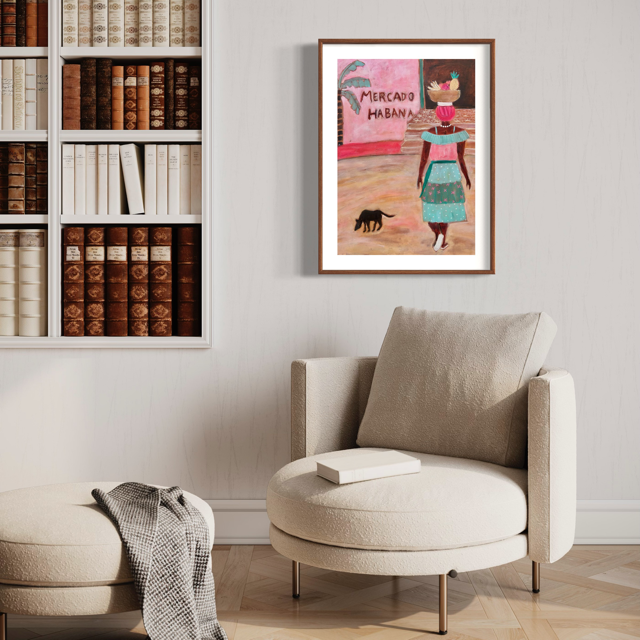 Sue Fantini Art - Vente Affiche d'art - Jour du marché3