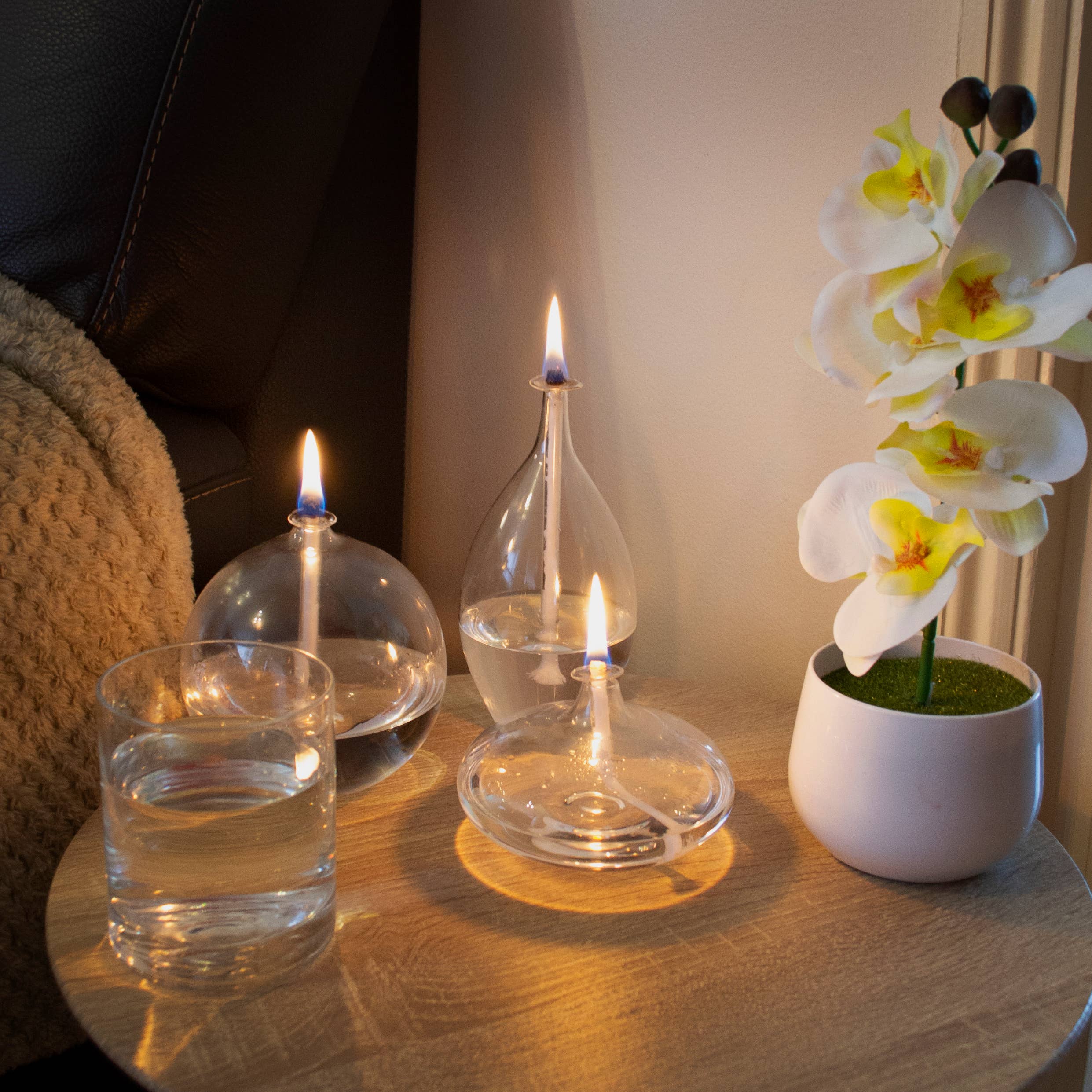 Bergs International – wholesale Novelty candle – Eden Lamp Set Transparent10