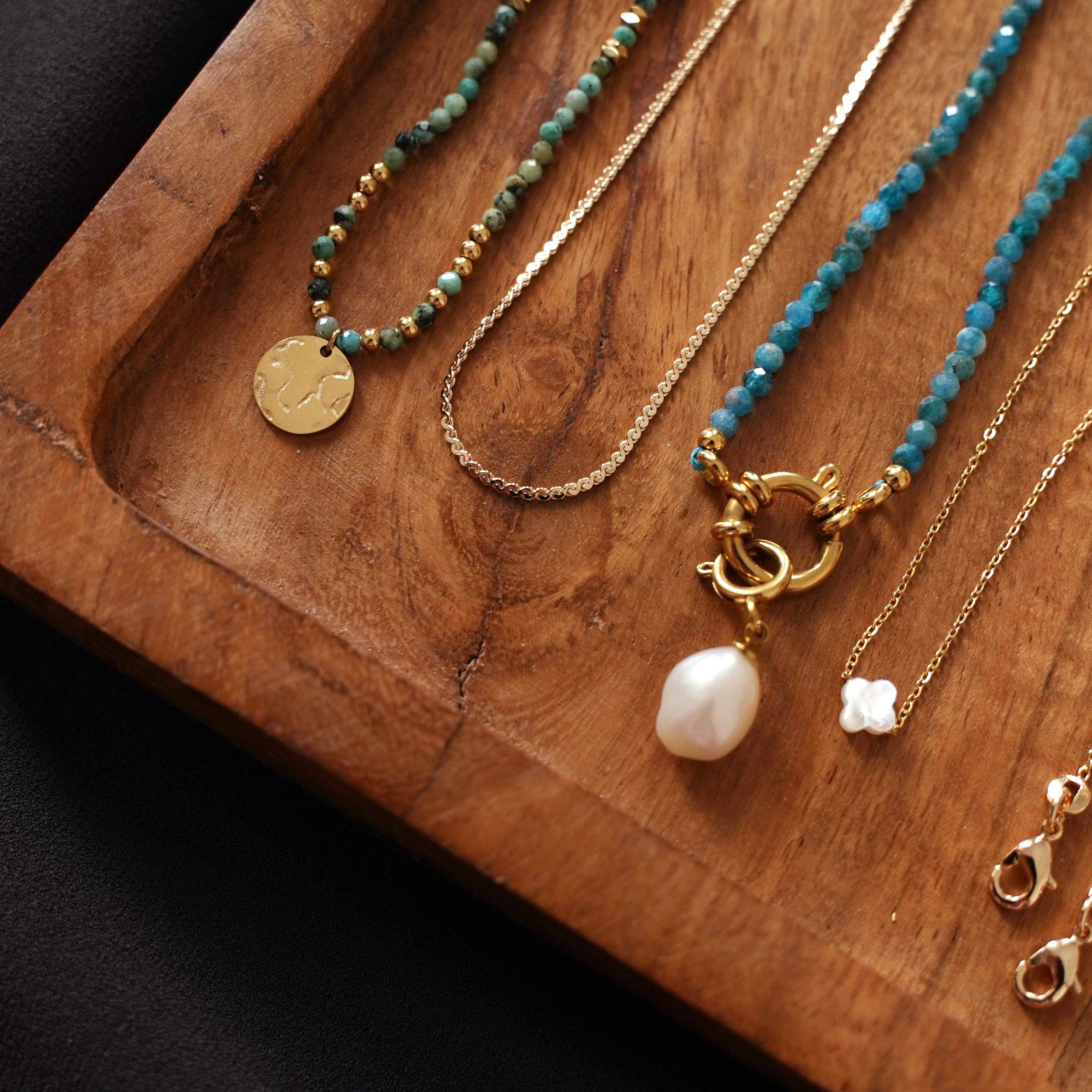 Meora Paris – Colar pingente/pendente por atacado – Colar com Pedra Turquesa do Deserto3