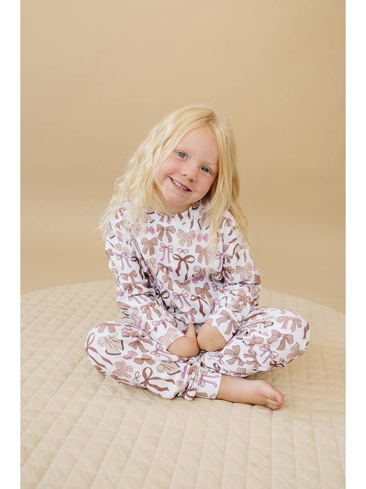 Lucky Panda Kids - Wholesale Top & Pant Set - Kids - Jogger Set | Mocha Bows12