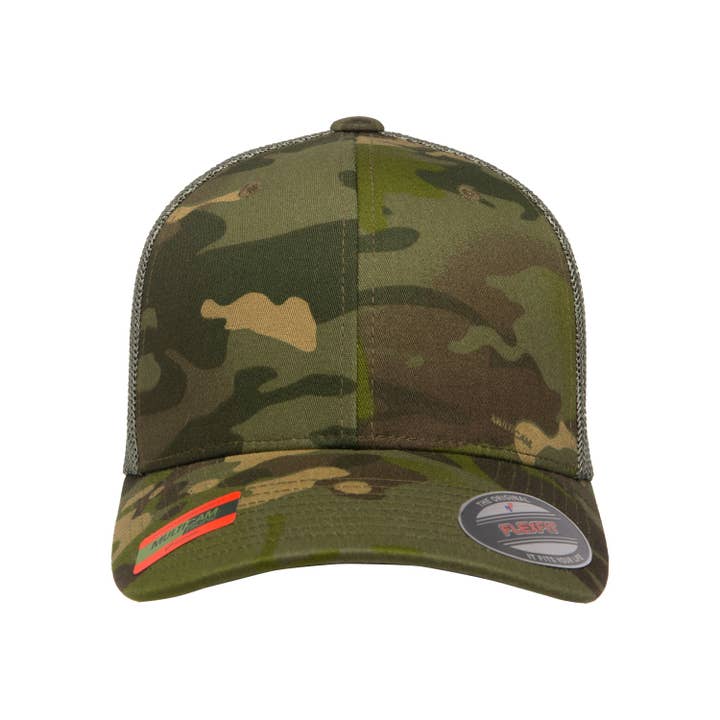 Total Apparel - Wholesale Trucker Hat - Unisex - Yupoong 6511MC - Adult Flexfit Multicam Trucker Mesh Cap6
