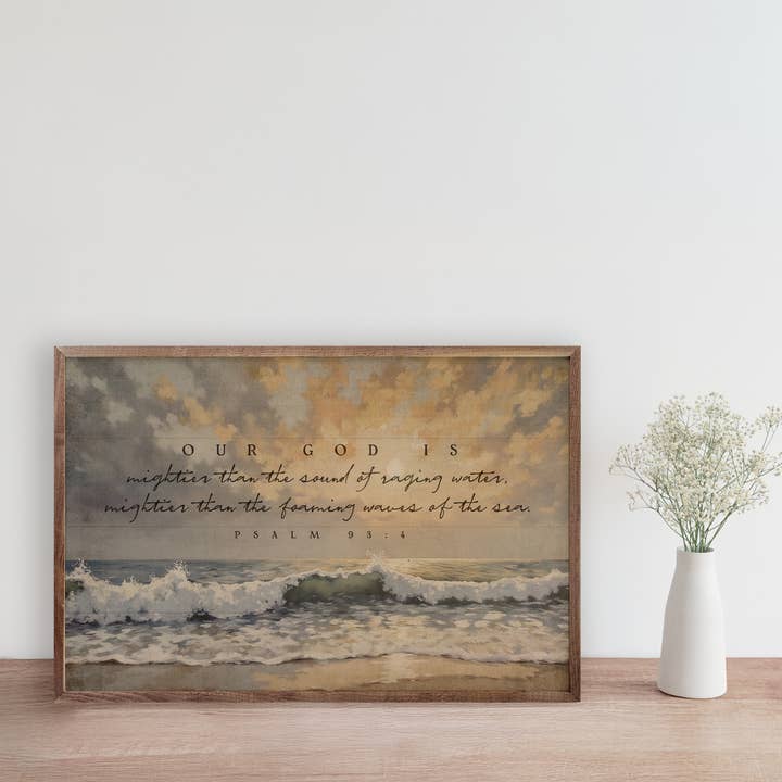 Kendrick Home - Wholesale Wood Wall Art - Our God Is Mightier Psalm1