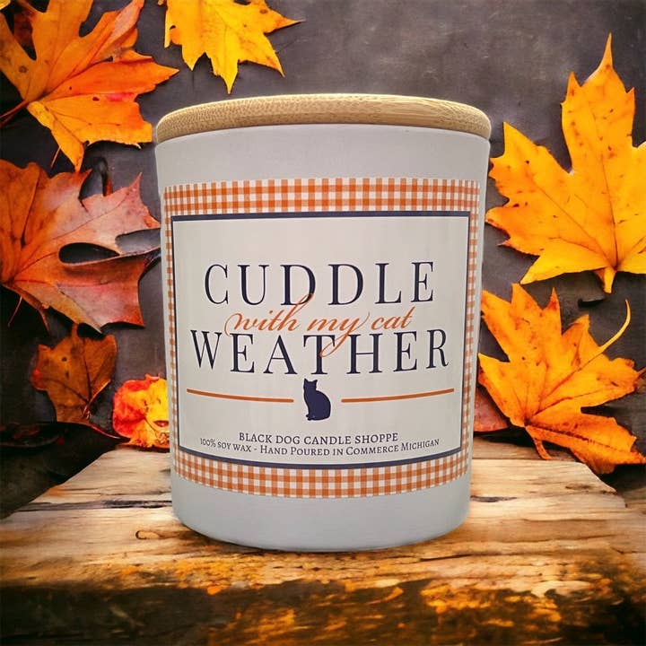 The Black Dog Candle Shoppe - Wholesale Jar/Filled Candle - Cuddle with my Cat Weather