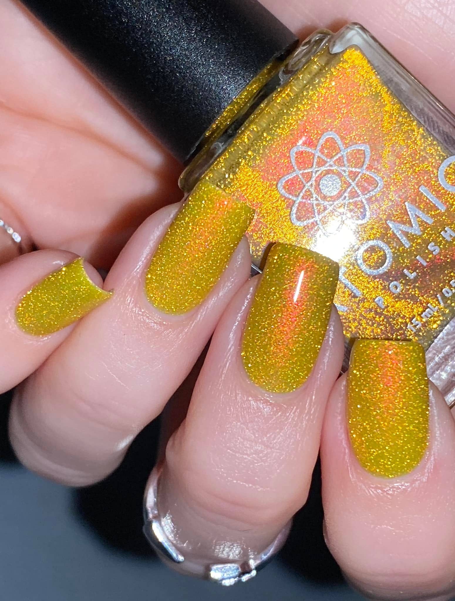 Atomic Polish - Wholesale Nail Polish - Ammonia Yellow Reflective Aurora Nail Polish4