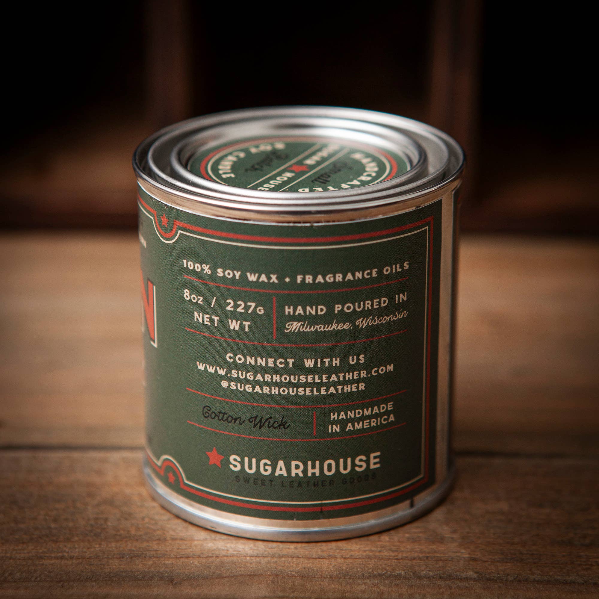 Sugarhouse Leather - Wholesale Novelty candle - Cabin Fever Soy Paint Can Candle2