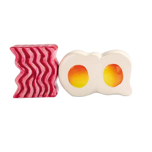 Pacific Trading - Wholesale Salt & Pepper Shaker Set - Bacon and Eggs Ceramic Salt and Pepper Shaker Set2