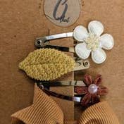 Baby-Haarspangen 4er-Set karamell OK 3565 für den Großhandel von Othat- We love happy baby & kids