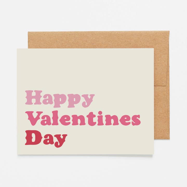 Happy Valentine's Day Card for wholesale by Lucky Penny Goods