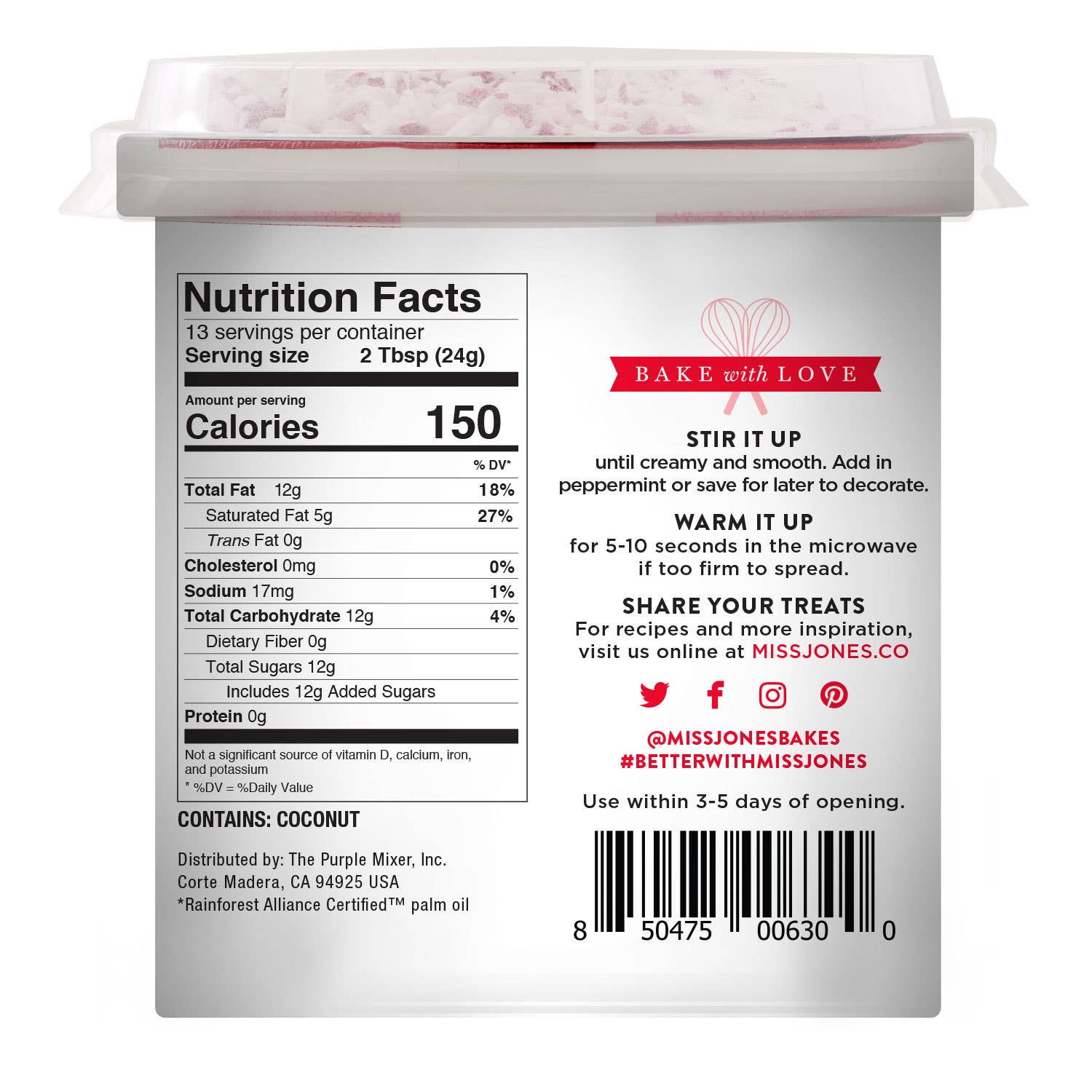 Miss Jones Baking Co. - Wholesale Cake Mix - Limited Edition Peppermint Frosting3