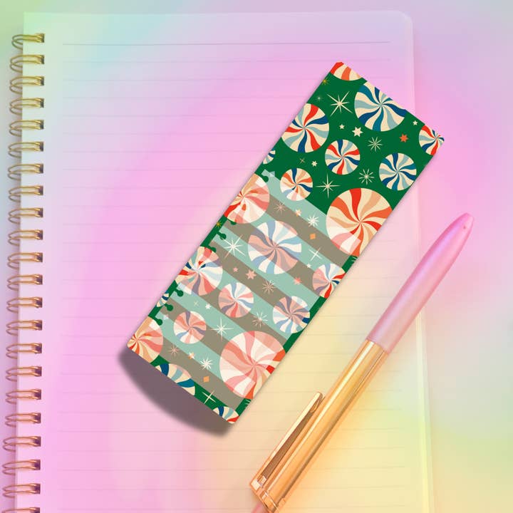 Bloc de notas Dulzura de Bastón de Caramelo 2,5"x7" 45 páginas Estética Papelería Bonita Regalo para venta al por mayor de Hikaru Tara Art Arst & Craft Gift Shop