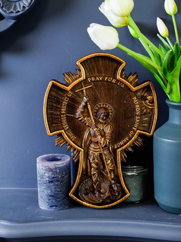 Saint George Patron Saint of Armor in the Cross for wholesale by KozakWorkshop