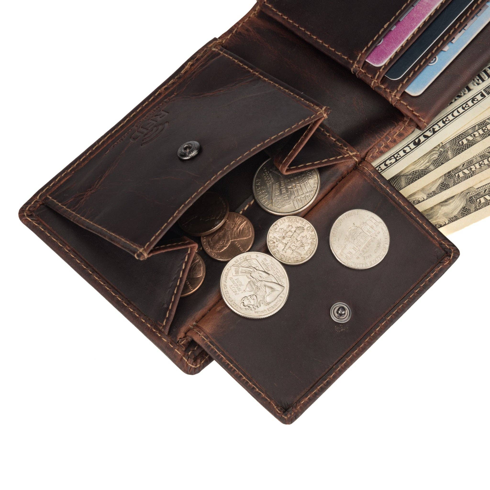 Minori Leather - Wholesale Wallet - Men's - Charlie Leather Wallet – Men – Brown3