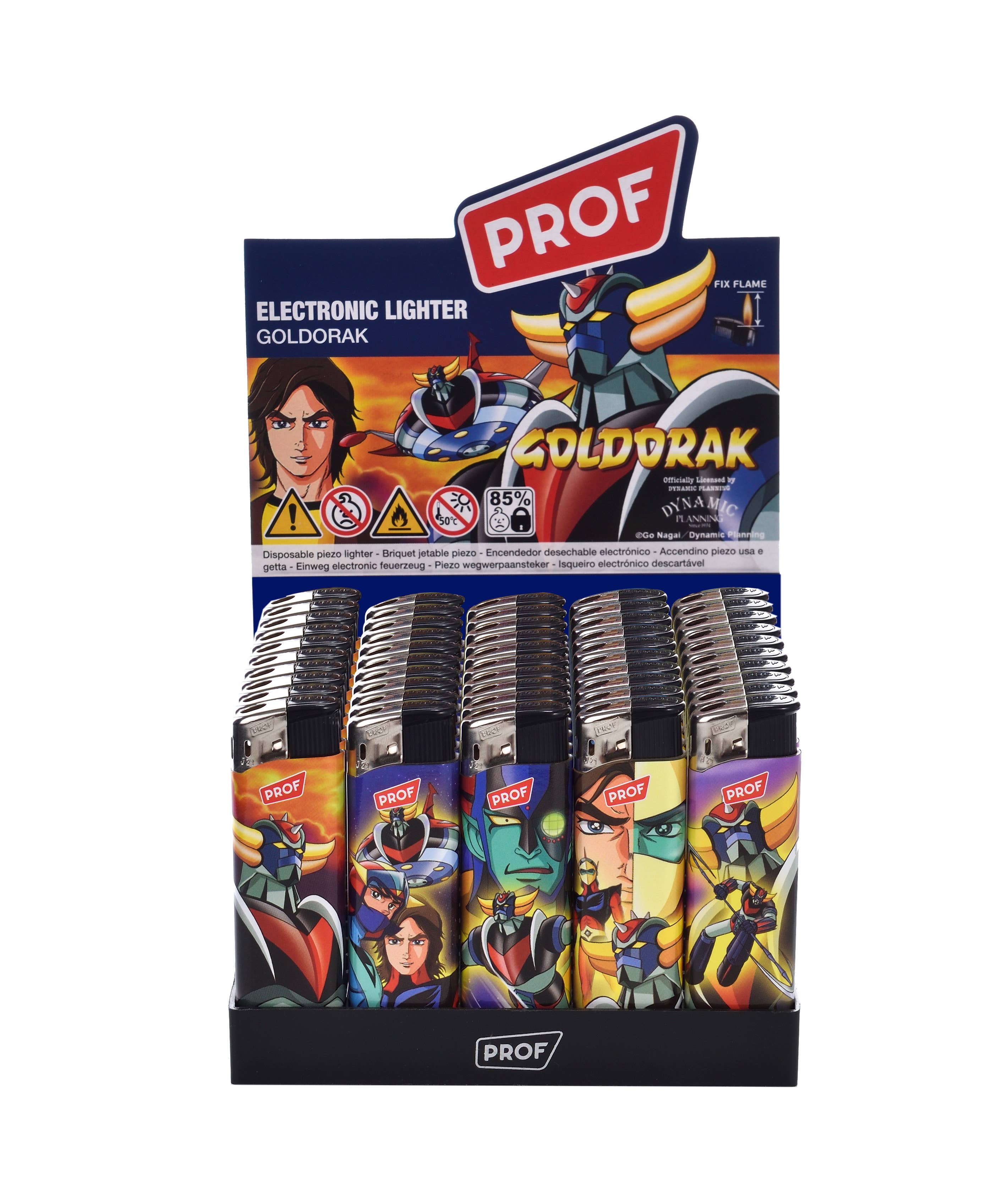 Champ by Polyflame - Wholesale Lighter - GOLDORAK Display of 50 GOLDORAK electronic lighters2