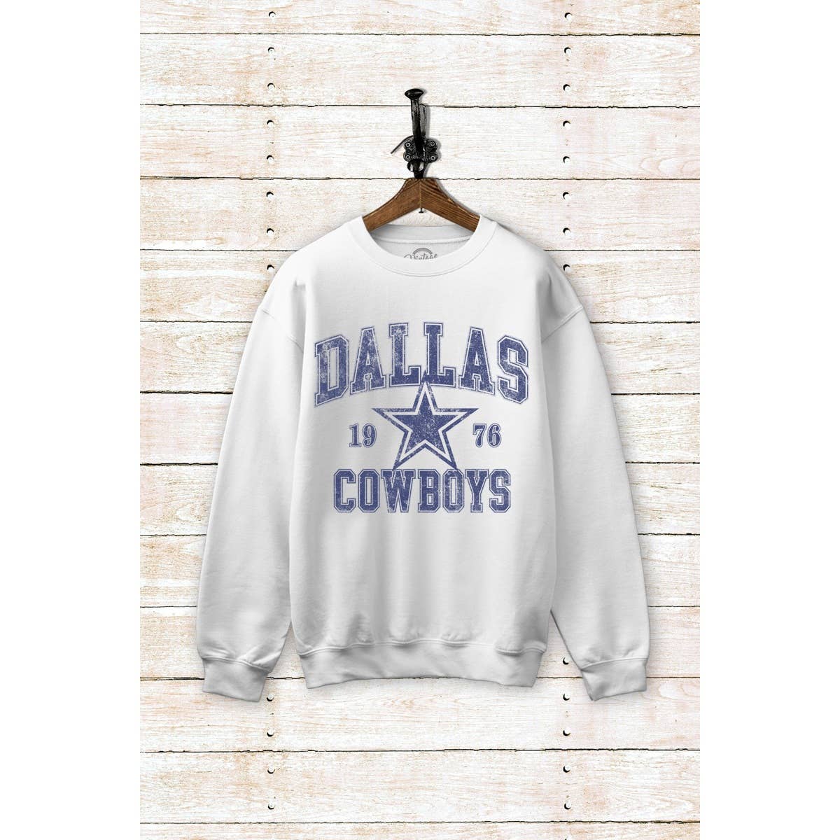 VINTAGE POINT USA – wholesale Graphic sweatshirt – Women’s – P7414 - DALLAS COWBOYS 1976 GRAPHIC SWEATSHIRT3