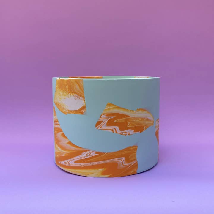 Mint/Solero Chunky Terrazzo Large Plant Pot for wholesale by Proper Vacant