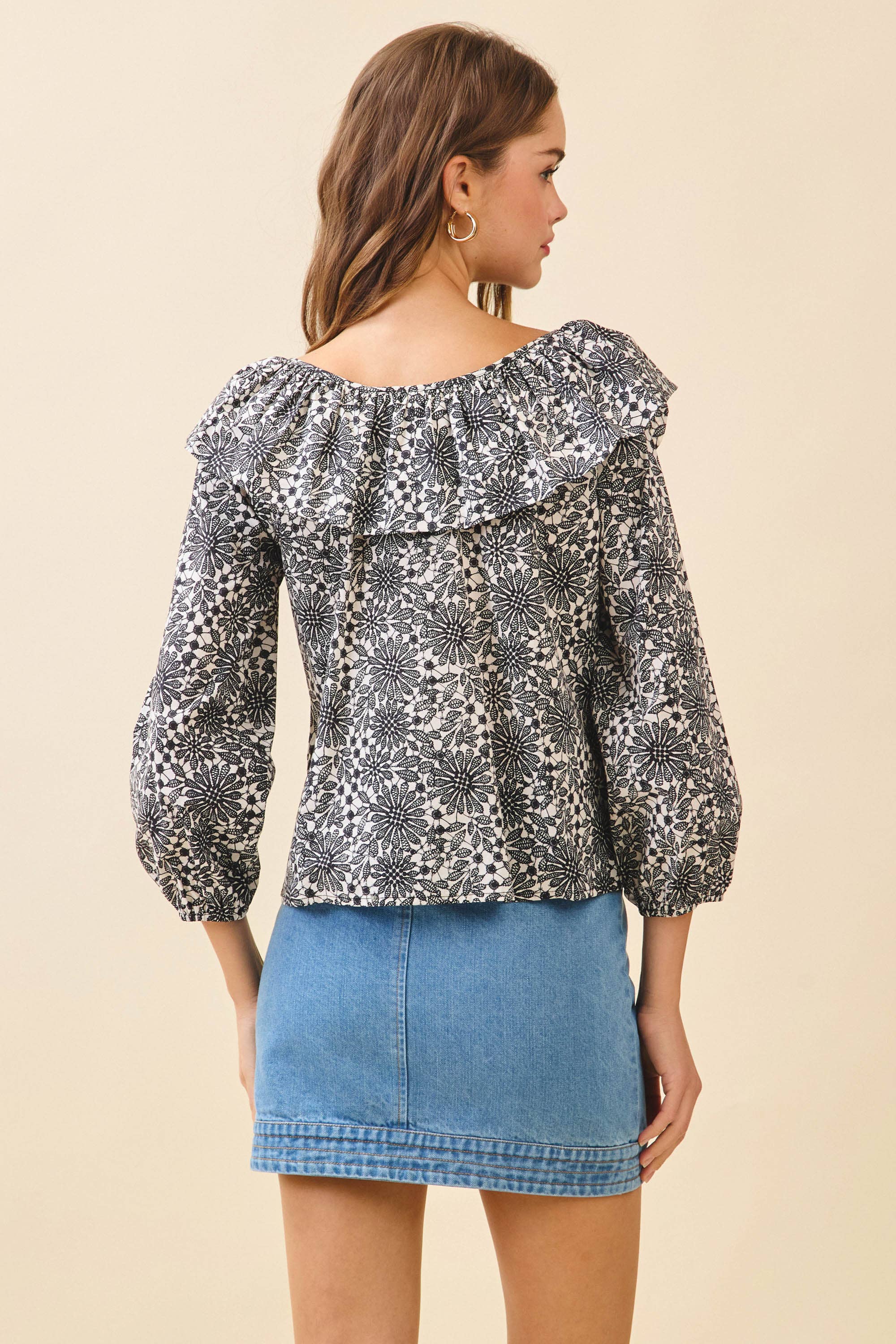 TCEC - Wholesale Blouse - Women's - CT8907S-Long Sleeve Floral Printed Top4