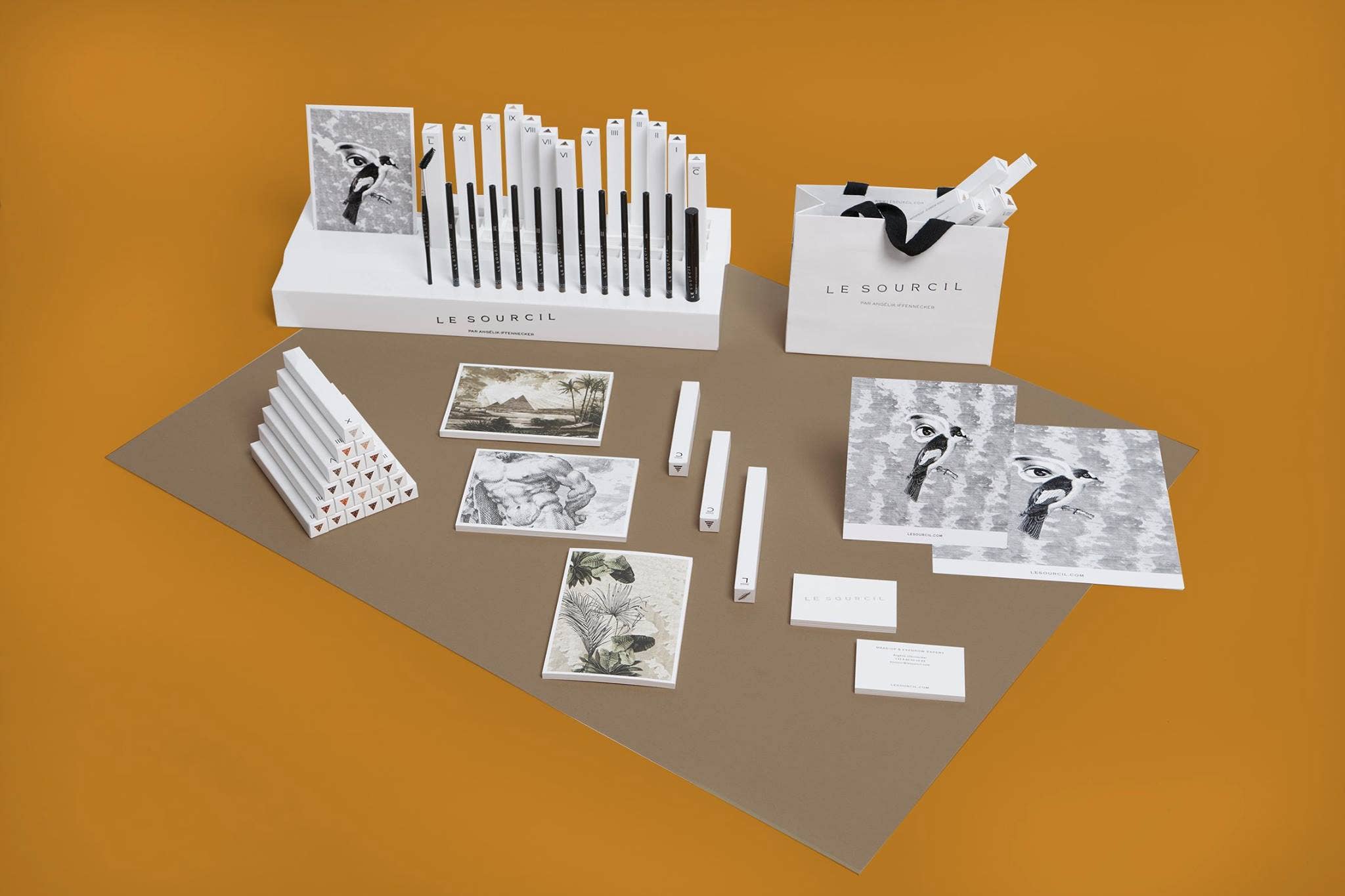 LE SOURCIL par Angélik Iffennecker - Wholesale Eyebrow Pencil/Filler - PACK OF 25 BOUTIQUE BAGS (not for sale)