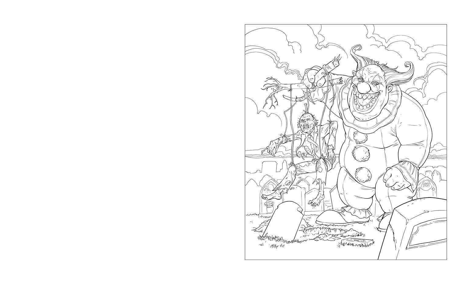 Texas Bookman - Wholesale Coloring & Activity Book - Adult - Shocking Horror Coloring Book2