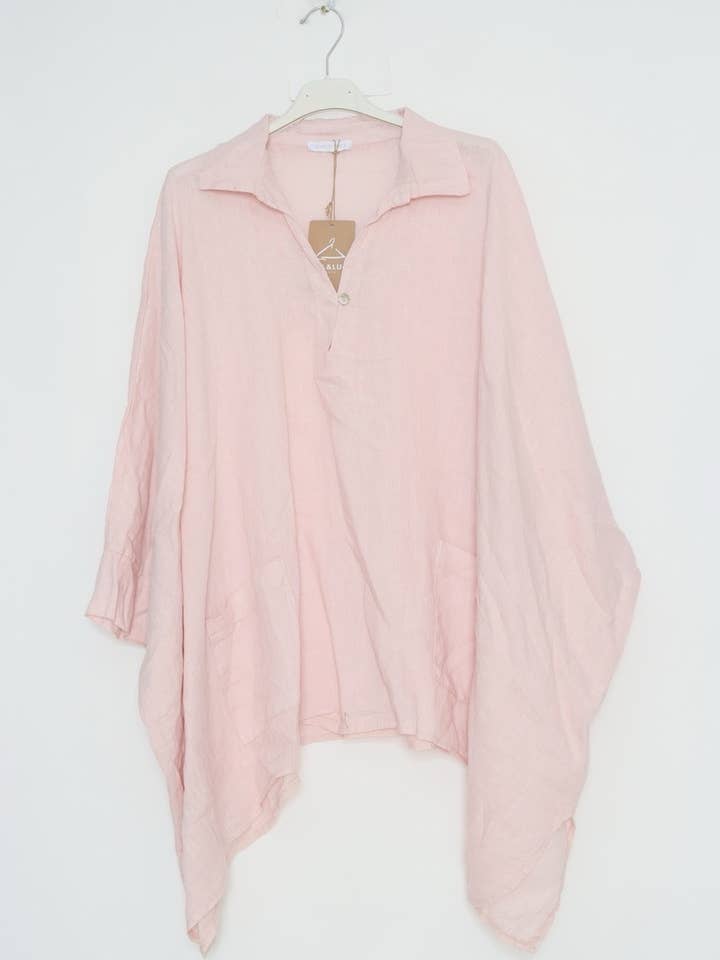 Lea & Luc - Grandes Tailles – Großhandel Tunika – Damen – Leinentunika in Übergröße SKU 1164513