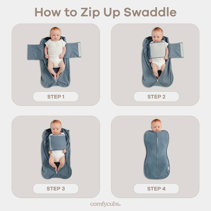 Comfy Cubs - Wholesale Swaddle - Baby - Easy Zipper Wrap 2 Pack Swaddle Blanket by Comfy Cubs24