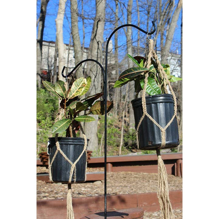 Ashman Online - Wholesale Outdoor Ornament/Decor - Ashman Double Span Black Deck Hook (2 pack), 46-Inch Length, Super Strong and ideal for Bird Feeders, Hanging Baskets, Lanterns, Wind Chimes.