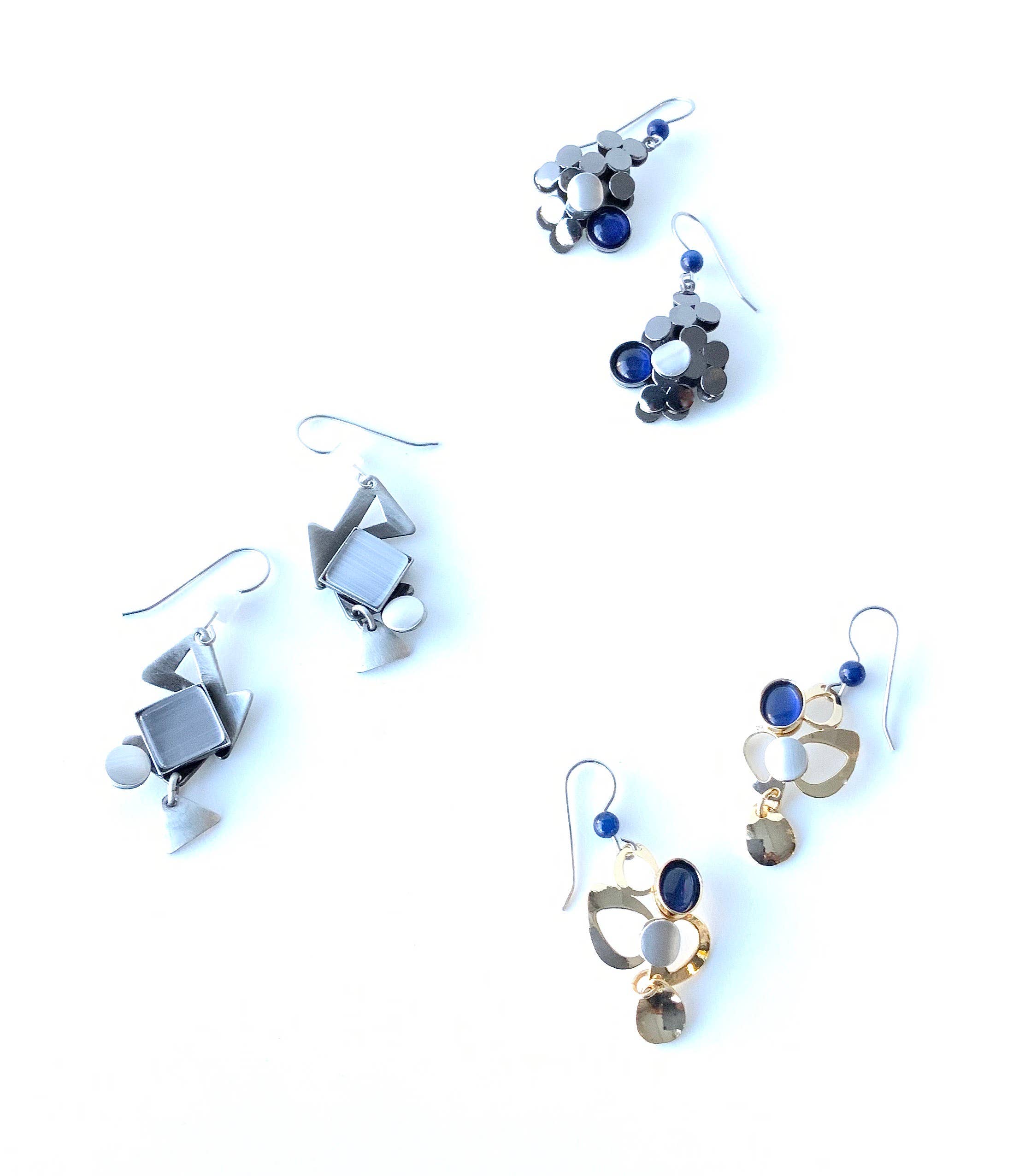 Christophe Poly / Crono Design - Vente Parures de bijoux - Prépack BOUCLES D'OREILLES (DY12P) - 18x Crochets d'Oreilles en Fil & Présentoir Offert49