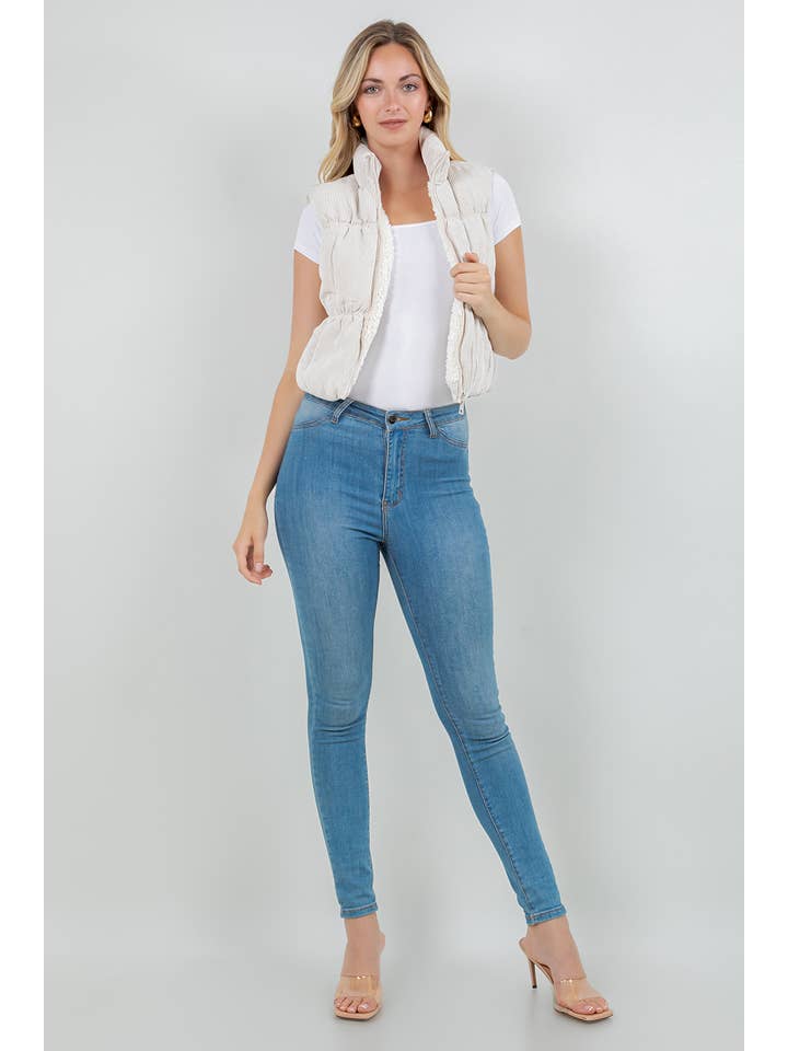 Veracci - Venta al por mayor Chaleco de abrigo - Mujer - Chaleco Vintage de Pana con Forro de Sherpa7