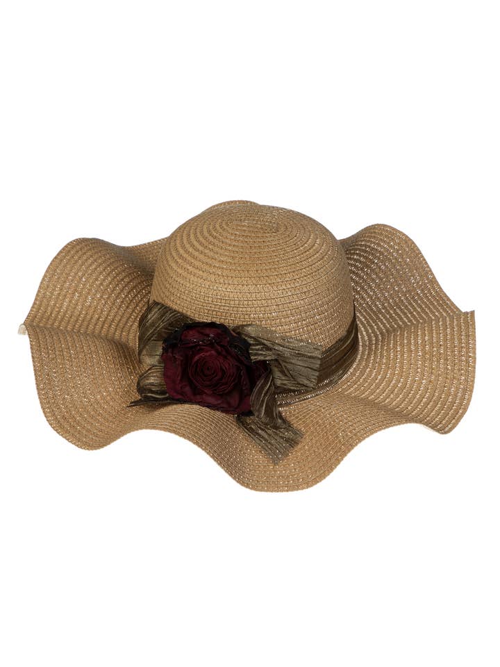 Fedorahut aus Stroh mit Blumenmuster für den Großhandel von Ole