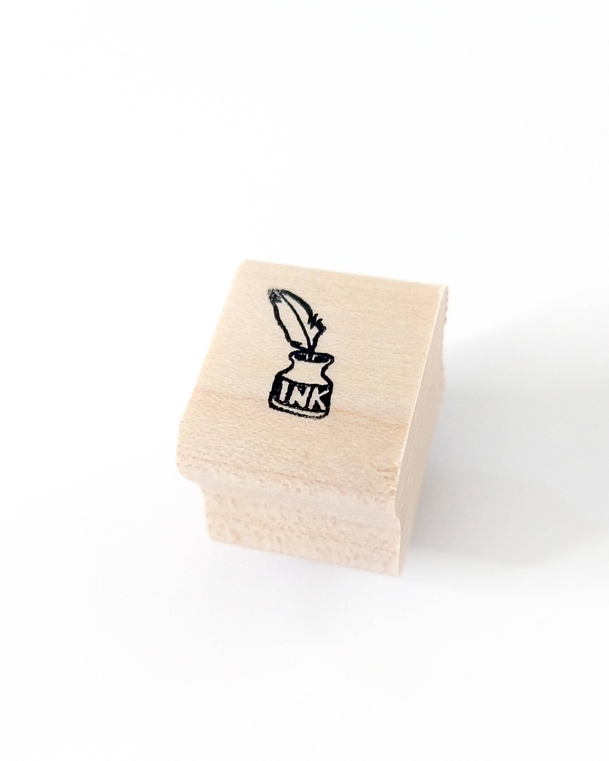 Peppercorn Paper - Wholesale Rubber/Decorative Stamp - Ink and Feather Mini Stamp 3