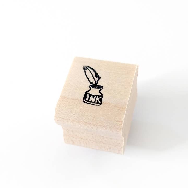 Peppercorn Paper - Wholesale Rubber/Decorative Stamp - Ink and Feather Mini Stamp 3