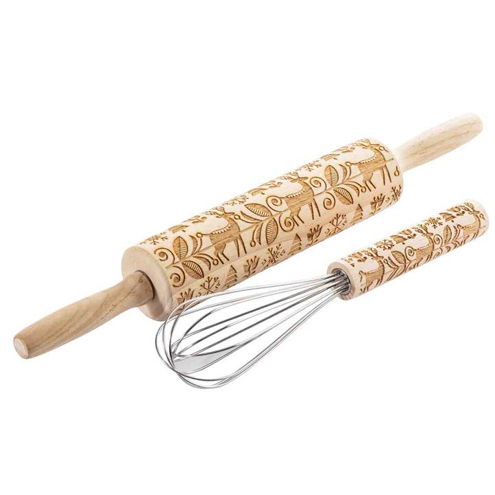 TableCraft Products Company - Wholesale Kitchen Tool/Gadget - Embossed Decorative Whisk, Winter Design10