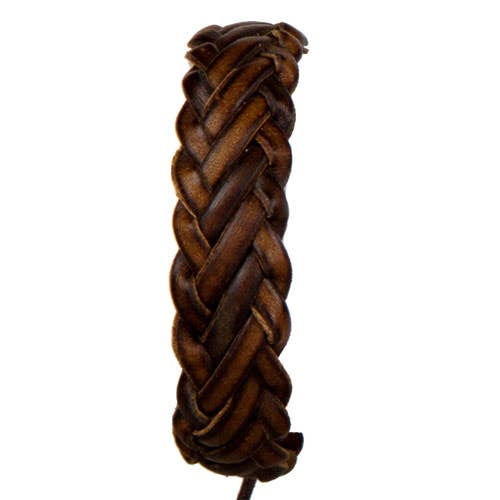 EHAWA - Vendita all'ingrosso Bracciale in tessuto/intrecciato - Braccialetto in pelle marrone regolabile0