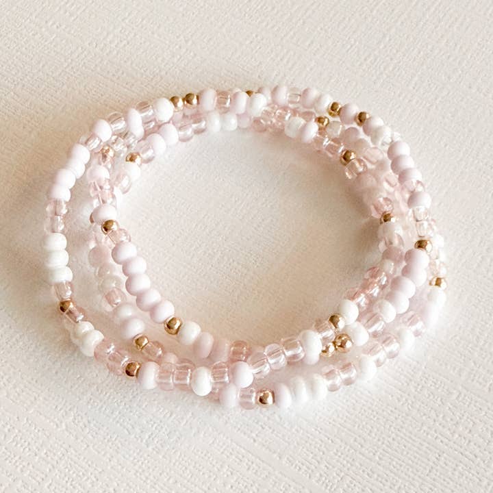 Think Pink Gold Confetti Bracelet for wholesale by Gardenia Co