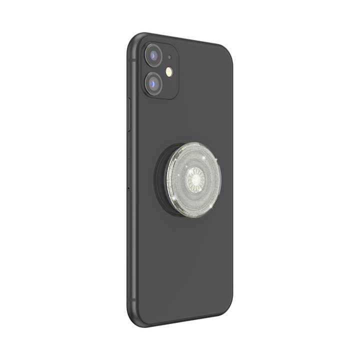 PopSockets - Wholesale Phone Grip - PopSockets Phone Grip - Clear Glitter Silver