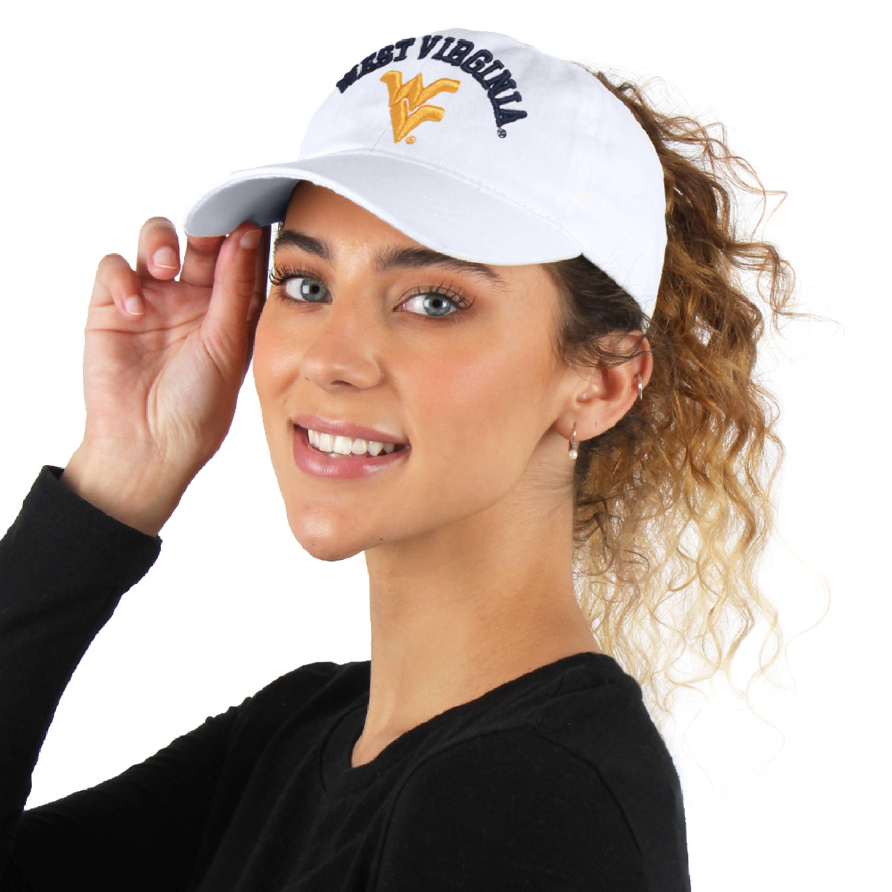 David And Young - Wholesale Baseball Cap - Women's - West Virginia University Logo Ponyflo Officially Licensed Collegiate Hat3