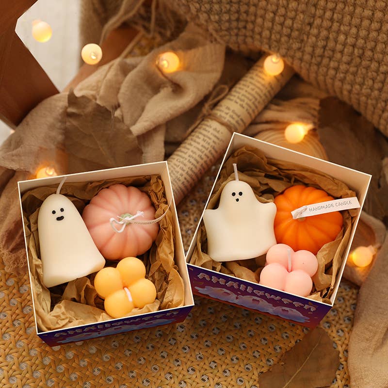 Candles Meta - Wholesale Novelty Candle - Halloween Ghost Gift Box Set Scented Candles CM0235