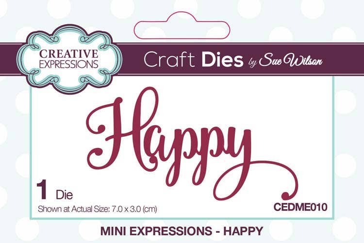 Ecstasy Crafts Distributing - Wholesale Knutselbenodigdheden - Mini Expressions Collectie Happy Die0