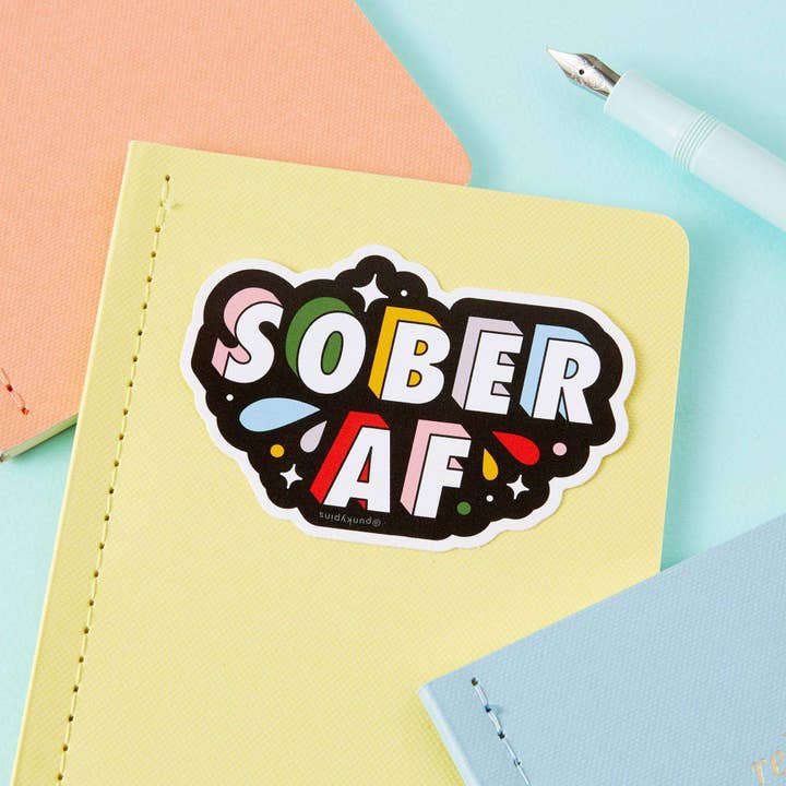 Punky Pins - Wholesale Sticker - Sober AF Vinyl Sticker
