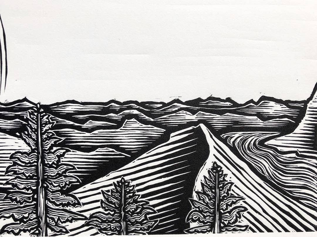 Lake Effect Press - Wholesale Art Print - The Golden Hour (Linocut)3