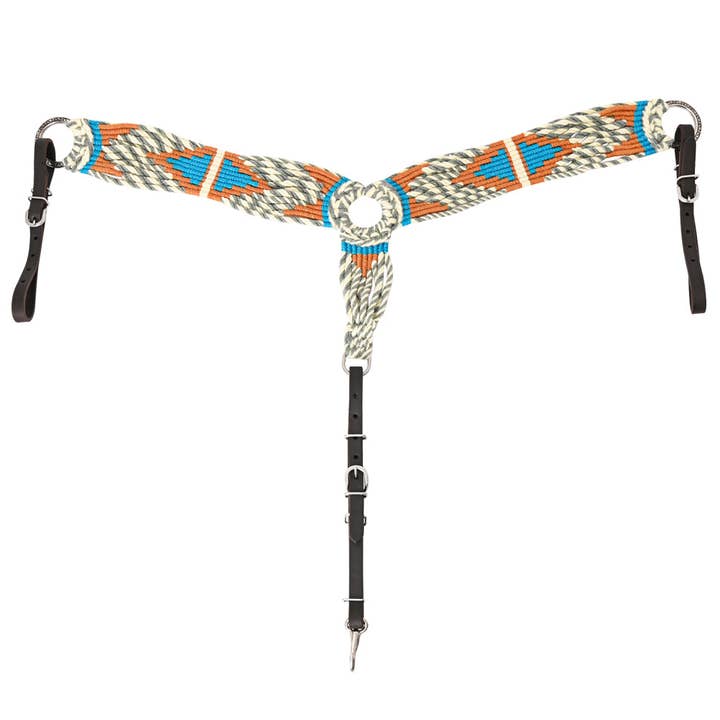 HILASON Western Wool Headstall & Breast Collar Tack Set Grey Off White | for wholesale by HILASON