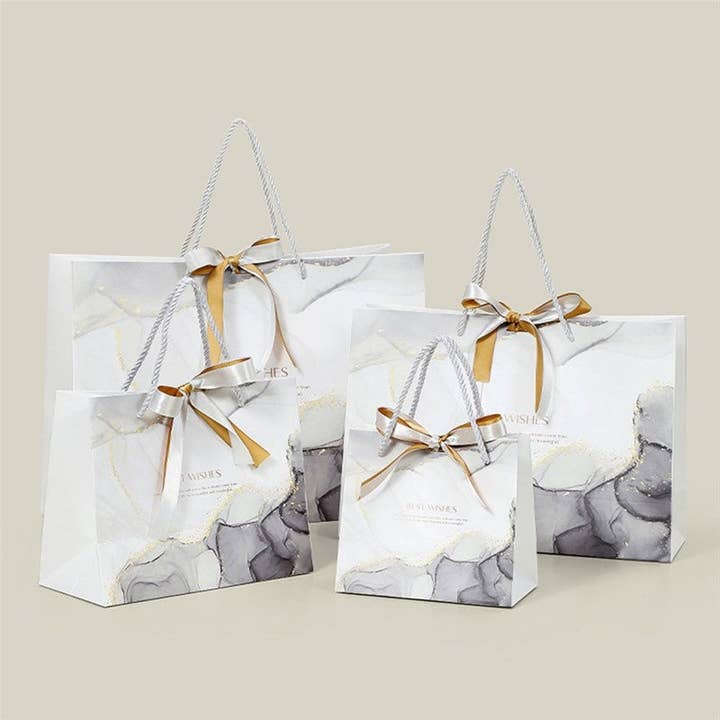 Moderiktig marmormönstrad handburen presentpåse för wholesale av UZ Wholesale Store