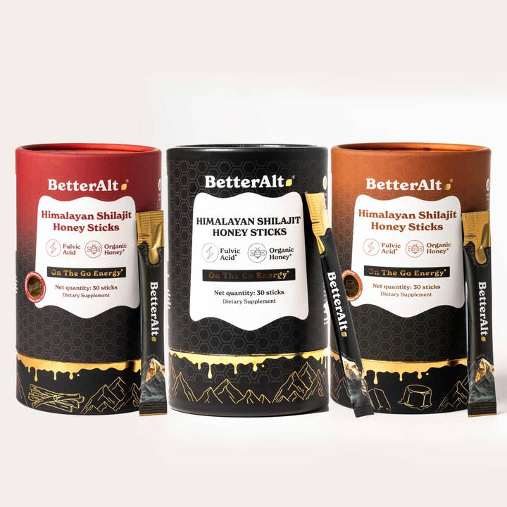 Azuretale INC - Wholesale Honey - GOLD+ Shilajit Honey Sticks
