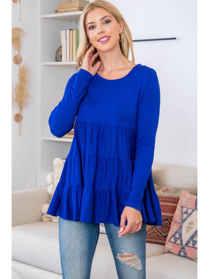 You & Me - Vendita all'ingrosso Tunica - Donna - YMT20005V-SOLID TOP A MANICHE LUNGHE A STRATI37