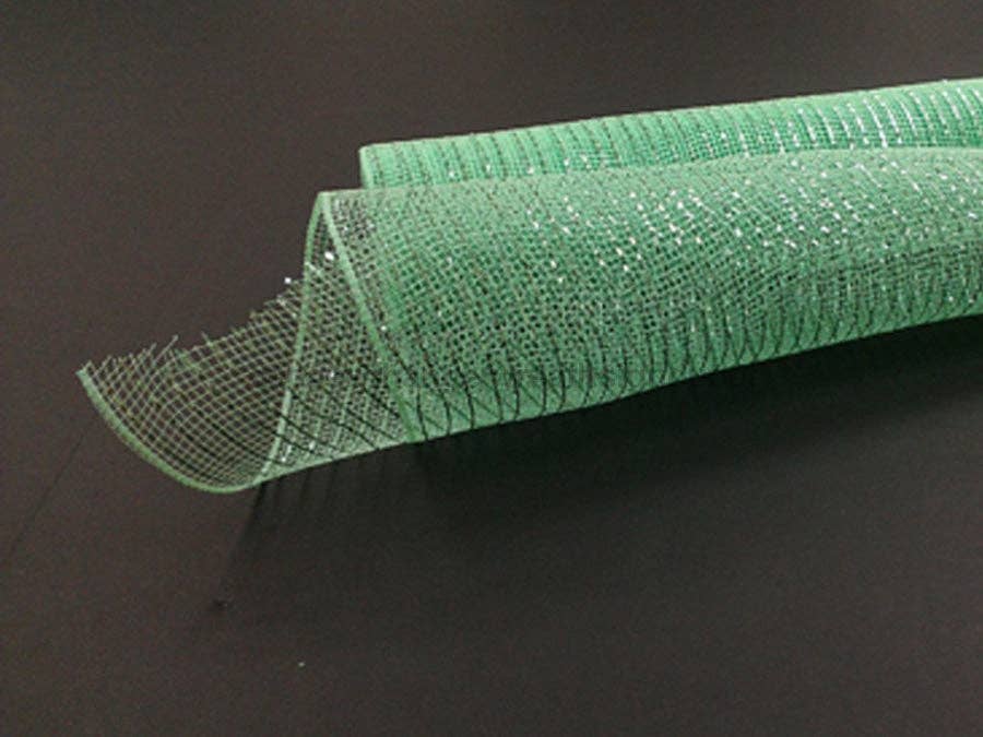 DecoExchange - Wholesale Ribbon - Gift Wrapping - Mint/Mint Metallic Mesh, 10"X10Y XB90510-060