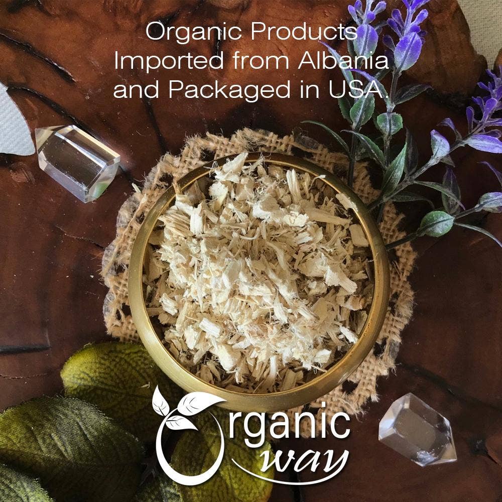 Organic Way LLC - Vente Herbes aromatiques - Racine de guimauve biologique coupée et tamisée2