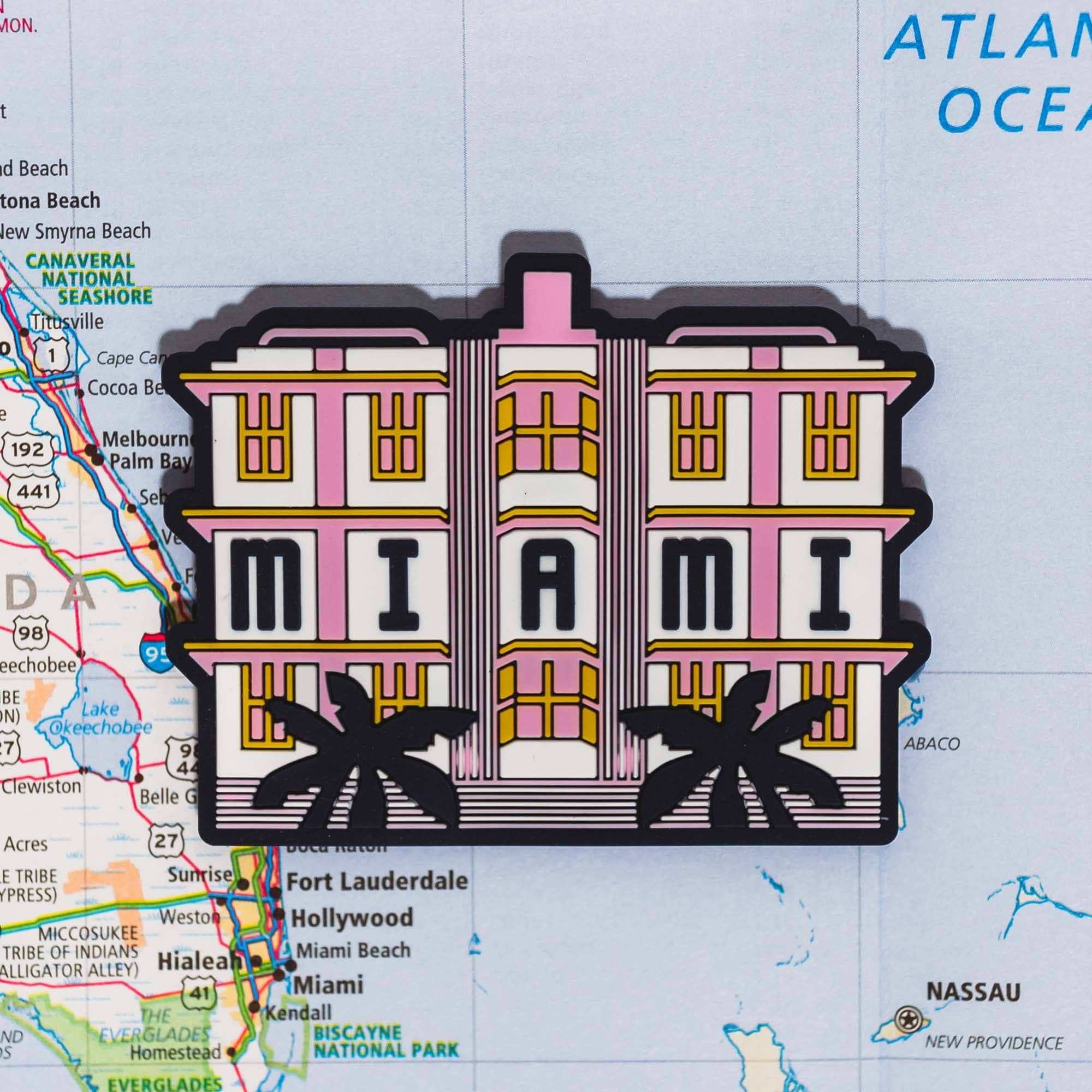 Vagabond Heart - Vente Aimants - Aimant de réfrigérateur en PVC Miami Florida0